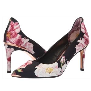 TED BAKER | Charmesa Pumps Heels Shoes Floral Black Pink sz 36